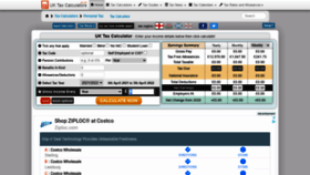 What Uktaxcalculators.co.uk website looked like in 2021 (4 years ago)