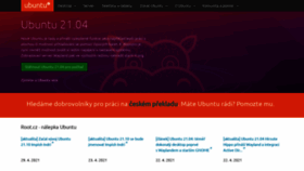 What Ubuntu.cz website looked like in 2021 (4 years ago)
