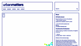 What Urban-matters.org website looked like in 2021 (2 years ago)