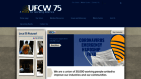 What Ufcw75.org website looked like in 2021 (3 years ago)