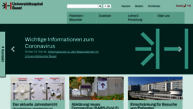 What Unispital-basel.ch website looked like in 2021 (2 years ago)
