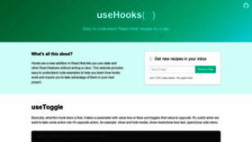 What Usehooks.com website looked like in 2021 (2 years ago)