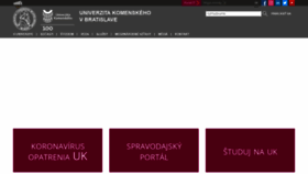 What Uniba.sk website looked like in 2021 (2 years ago)