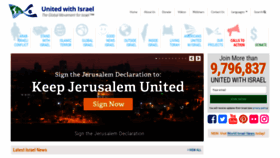 What Unitedwithisrael.org website looked like in 2021 (2 years ago)
