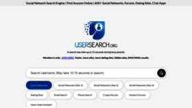 What Usersearch.org website looked like in 2021 (2 years ago)