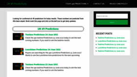 What Uk49predictions.com website looked like in 2021 (2 years ago)