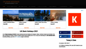 What Uk-bankholidays.co.uk website looked like in 2021 (2 years ago)