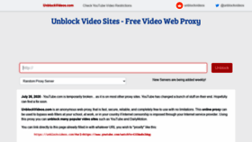 What Unblockvideo.com website looked like in 2021 (2 years ago)