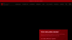 What Utah.edu website looked like in 2021 (3 years ago)