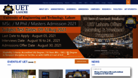 What Uet.edu.pk website looked like in 2021 (2 years ago)
