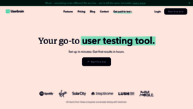 What Userbrain.com website looked like in 2021 (2 years ago)