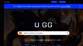 What U.gg website looked like in 2021 (2 years ago)