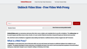 What Unblockvideos.com website looked like in 2021 (2 years ago)