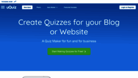 What Uquiz.com website looked like in 2021 (2 years ago)