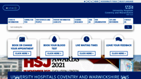 What Uhcw.nhs.uk website looked like in 2021 (2 years ago)