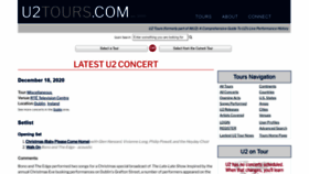 What U2tours.com website looked like in 2021 (2 years ago)