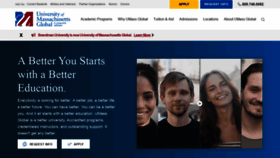 What Umassglobal.edu website looked like in 2021 (2 years ago)