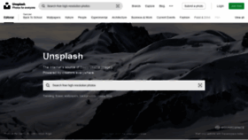 What Unsplash.com website looked like in 2021 (2 years ago)