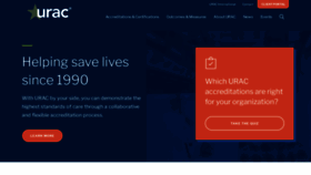 What Urac.org website looked like in 2021 (2 years ago)