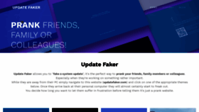 What Updatefaker.com website looked like in 2021 (2 years ago)