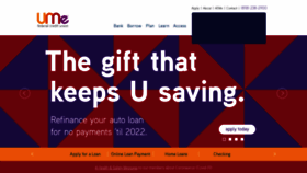 What Umecreditunion.com website looked like in 2021 (2 years ago)