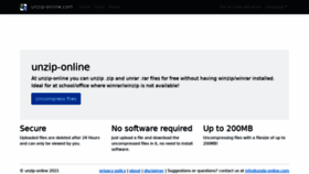 What Unzip-online.com website looked like in 2021 (2 years ago)