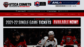 What Uticacomets.com website looked like in 2021 (2 years ago)
