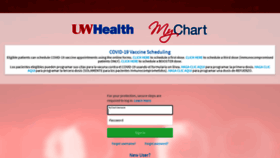 What Uwhealthmychart.org website looked like in 2022 (2 years ago)