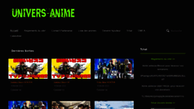 What Univers-anime.com website looked like in 2022 (2 years ago)