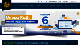 What Unesa.ac.id website looked like in 2022 (2 years ago)