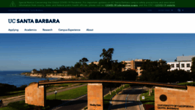 What Ucsb.edu website looked like in 2022 (4 years ago)