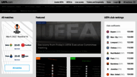 What Uefa.com website looked like in 2022 (2 years ago)