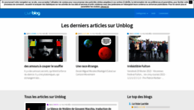 What Unblog.fr website looked like in 2022 (2 years ago)