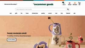 What Uncommongoods.com website looked like in 2022 (2 years ago)