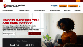 What Umgc.edu website looked like in 2022 (3 years ago)
