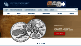 What Usmint.gov website looked like in 2022 (2 years ago)