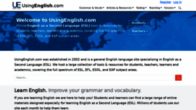 What Usingenglish.com website looked like in 2022 (2 years ago)