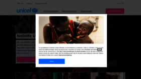 What Unicef.de website looked like in 2022 (2 years ago)