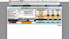 What Uktaxcalculators.co.uk website looked like in 2022 (3 years ago)