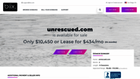 What Unrescued.com website looked like in 2022 (3 years ago)