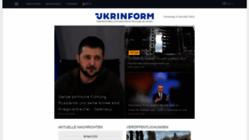What Ukrinform.de website looked like in 2022 (2 years ago)