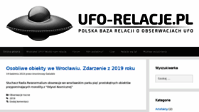 What Ufo-relacje.pl website looked like in 2022 (1 year ago)