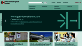 What Unispital-basel.ch website looked like in 2022 (1 year ago)