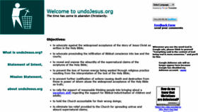 What Undojesus.org website looked like in 2022 (1 year ago)