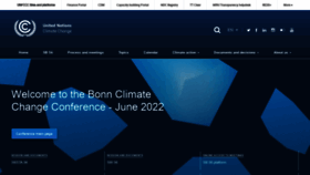 What Unfccc.int website looked like in 2022 (1 year ago)