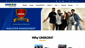 What Unikom.ac.id website looked like in 2022 (1 year ago)