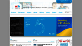 What Uni.lu website looked like in 2022 (1 year ago)