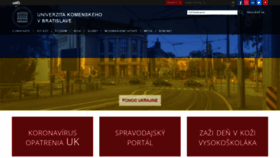 What Uniba.sk website looked like in 2022 (1 year ago)