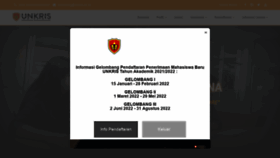 What Unkris.ac.id website looked like in 2022 (1 year ago)