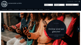 What Uni-koeln.de website looked like in 2022 (1 year ago)